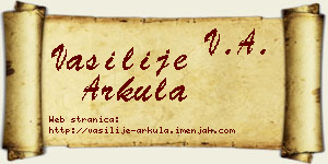 Vasilije Arkula vizit kartica